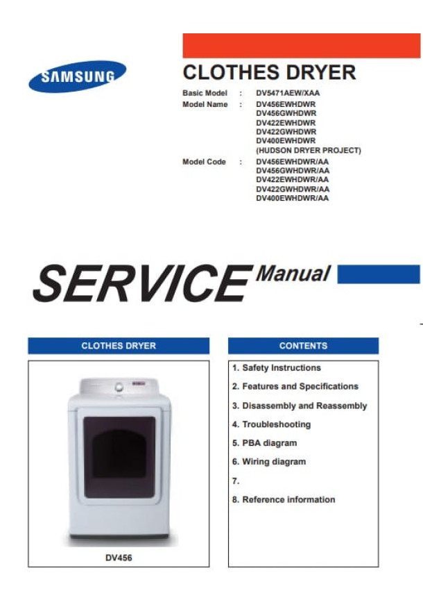 DV456EWHDWR, DV456GWHDWR, DV422EWHDWR, DV422GWHDWR, DV400EWHDWR